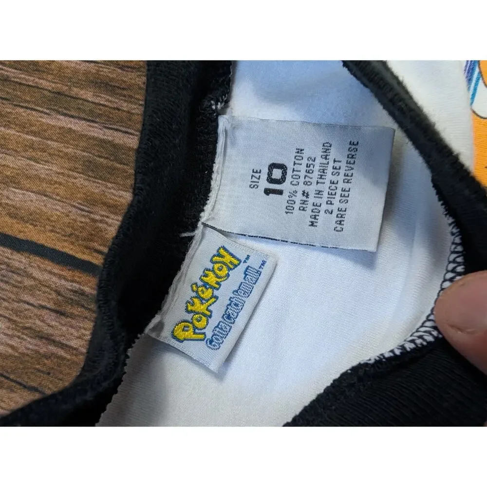 Vintage Youth Kids Pokemon Charizard Pajamas PJs Set Size 10 Shirt Pants Charman